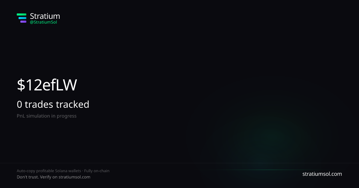 IP copy trading performance on Stratium — 4 trades, 100% win rate, +0.00 SOL PnL
