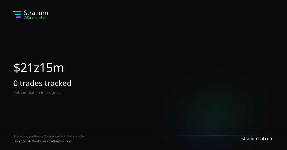 Rubio copy trading performance on Stratium — 68 trades, 73% win rate, +0.84 SOL PnL
