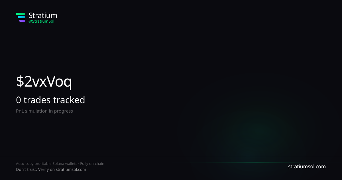 2vxVoqdU copy trading performance on Stratium — 4 trades, 100% win rate, +2289.93 SOL PnL