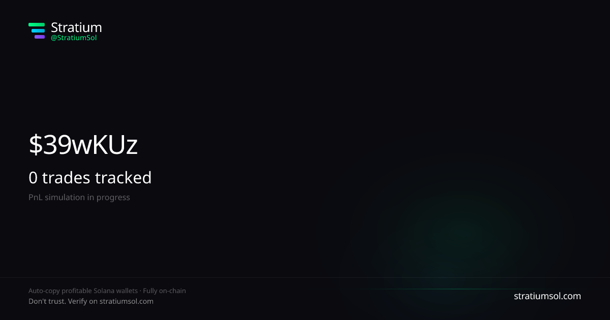 CaliFraud copy trading performance on Stratium — 3 trades, 100% win rate, +0.39 SOL PnL