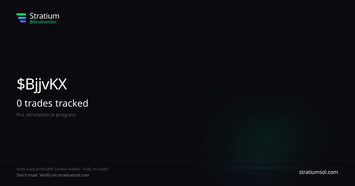 EARL copy trading performance on Stratium — 6 trades, 100% win rate, +0.03 SOL PnL