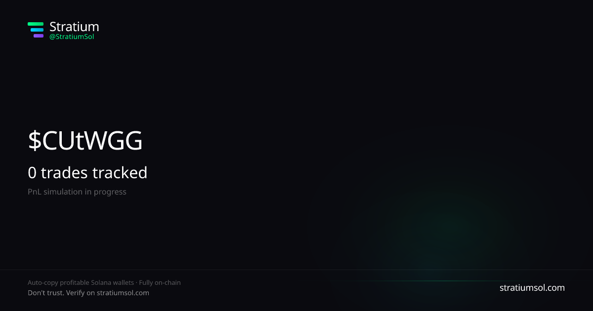 CUtWGGnU copy trading performance on Stratium — 2 trades, 100% win rate, +17043817.79 SOL PnL