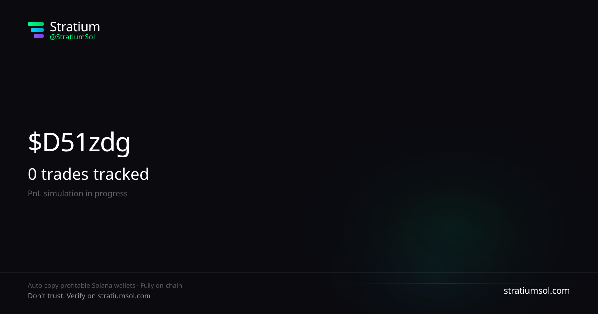 D51zdgDh copy trading performance on Stratium — 25 trades, 100% win rate, +12048441.50 SOL PnL