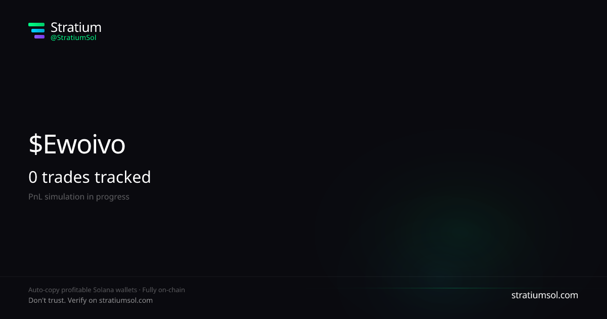 Ewoivoid copy trading performance on Stratium — 18 trades, 100% win rate, +3903.71 SOL PnL