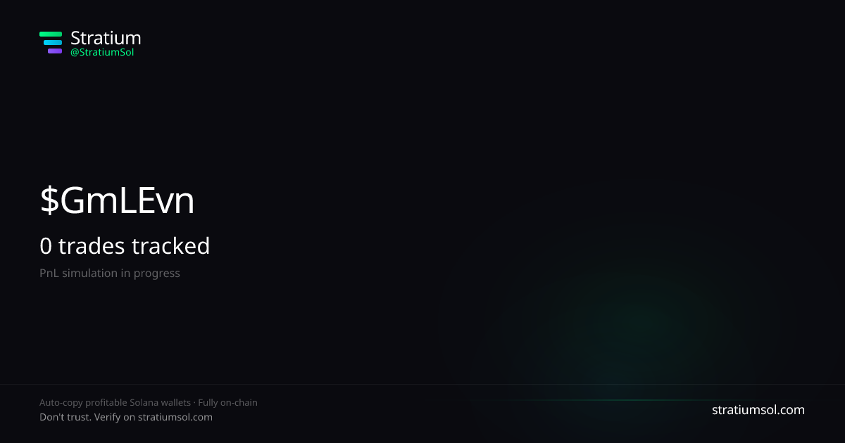 GoyPad copy trading performance on Stratium — 4 trades, 0% win rate, -1.22 SOL PnL