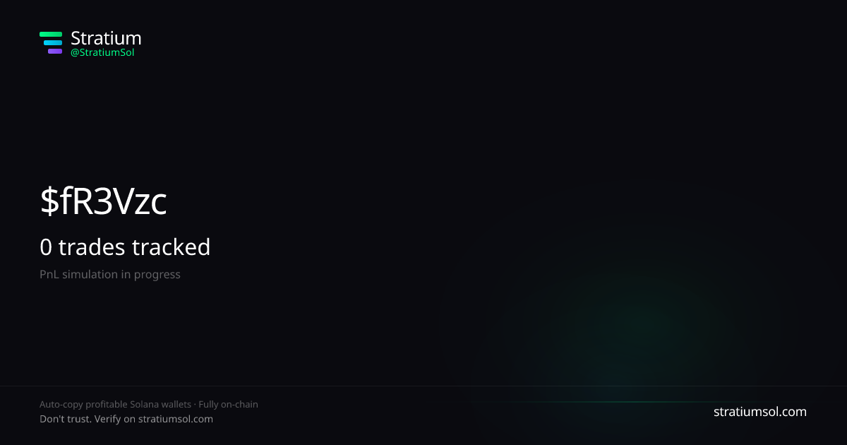 fR3Vzc2D copy trading performance on Stratium — 29 trades, 100% win rate, +41304665.10 SOL PnL