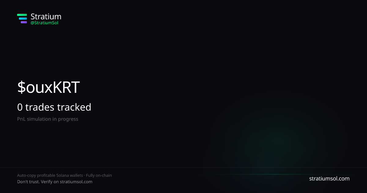 LOLA copy trading performance on Stratium — 4 trades, 0% win rate, -0.09 SOL PnL