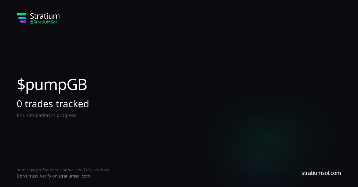 pumpGBQN copy trading performance on Stratium — 158 trades, 100% win rate, +36068160.55 SOL PnL