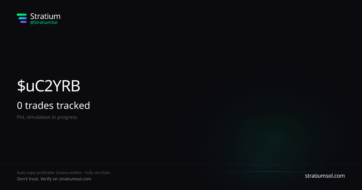 uC2YRBUR copy trading performance on Stratium — 431 trades, 100% win rate, +745341.51 SOL PnL